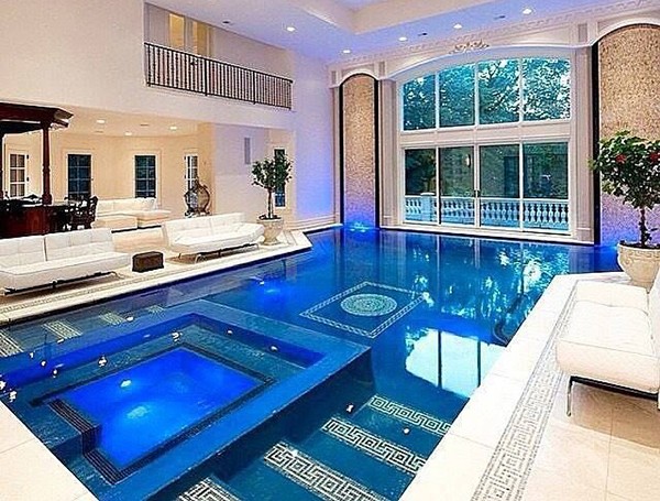 thiết kế biệt thự có hồ bơi trong nhà đẹp
