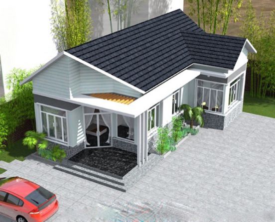 Mẫu thiết kế nhà cấp 4 nông thôn mái ngói - Công ty xây dựng Nguyên