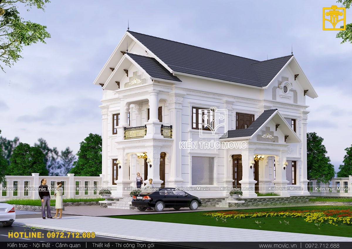 50 mẫu biệt thự 2 tầng đẹp nhất miền Đông Nam Bộ năm 2018 do Vinatrends  thiết kế